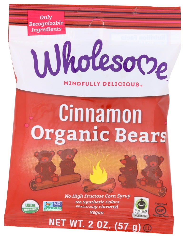 Wholesome! Candy Organic Cinnamon Bears, 2 Oz