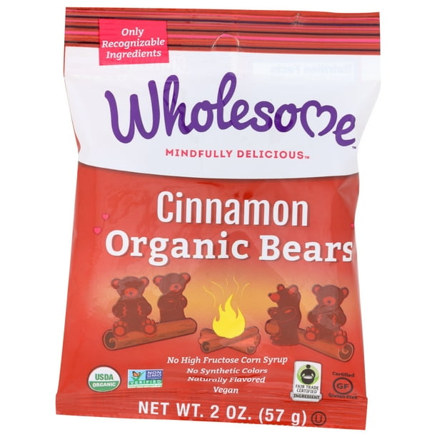 (12 Pack) Wholesome! Candy Organic Cinnamon Bears, 2 Oz Walmart