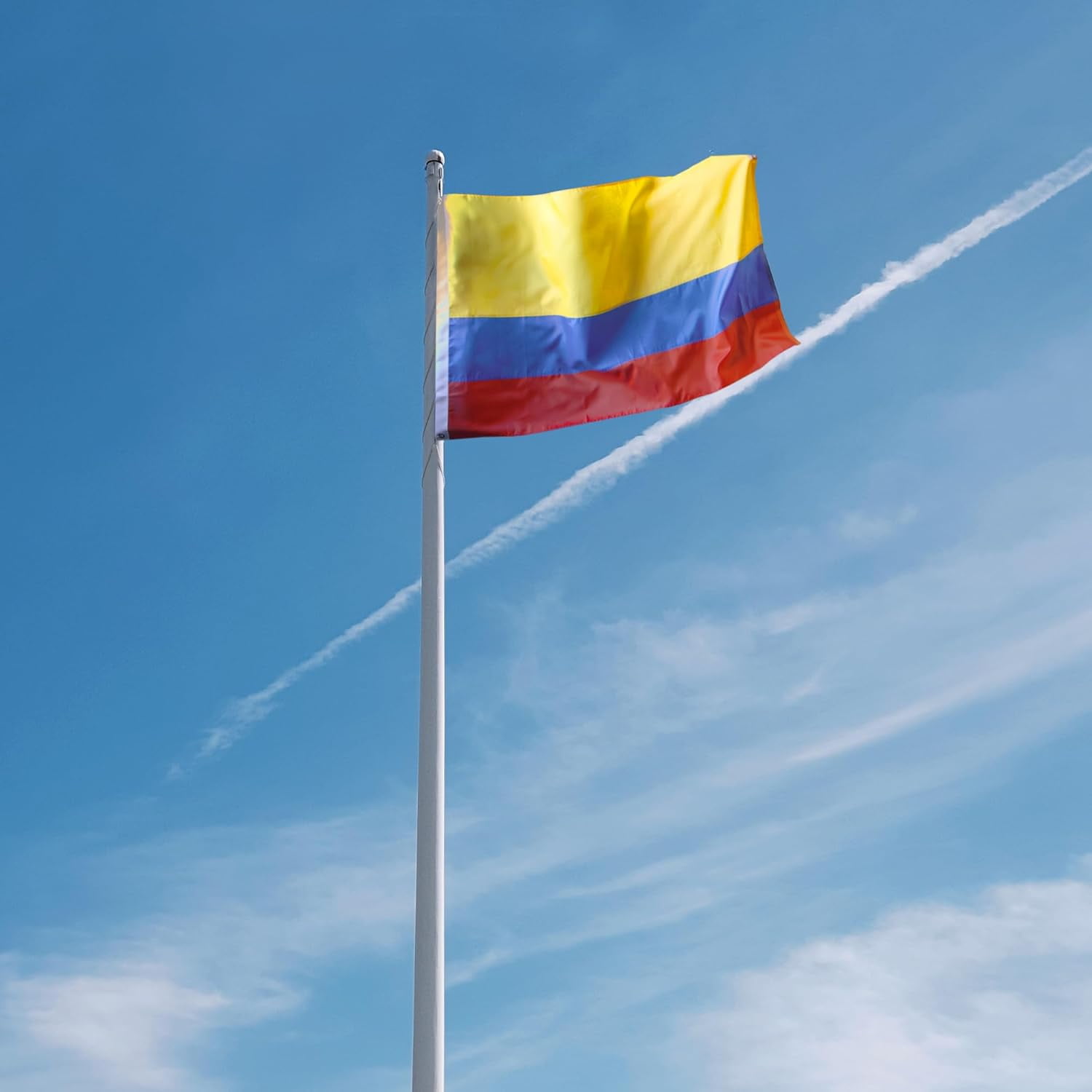 (2 pack) Anley EverStrong Series Colombia Flag 3x5 Foot - Embroidered and Sewn Stripes 210D Polyester - Colombian National Banner Flags