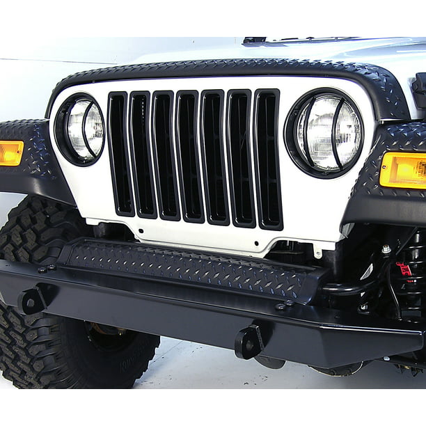 Outland Automotive 391130603 Black Grille Inserts for 97-06 Jeep Wrangler TJ  