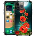 thumbnail image 1 of DJSOK Case Compatible with iPhone 14 Plus,HSK Moonlight Poppies Flower with 4 Corners Protective Shockproof Soft TPU Bumper Slim Pattern Design Black Case for iPhone 14 Plus, 1 of 1