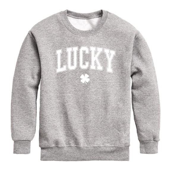 Instant Message - Collegiate Lucky - Youth Boys Crew Fleece Sweatshirt