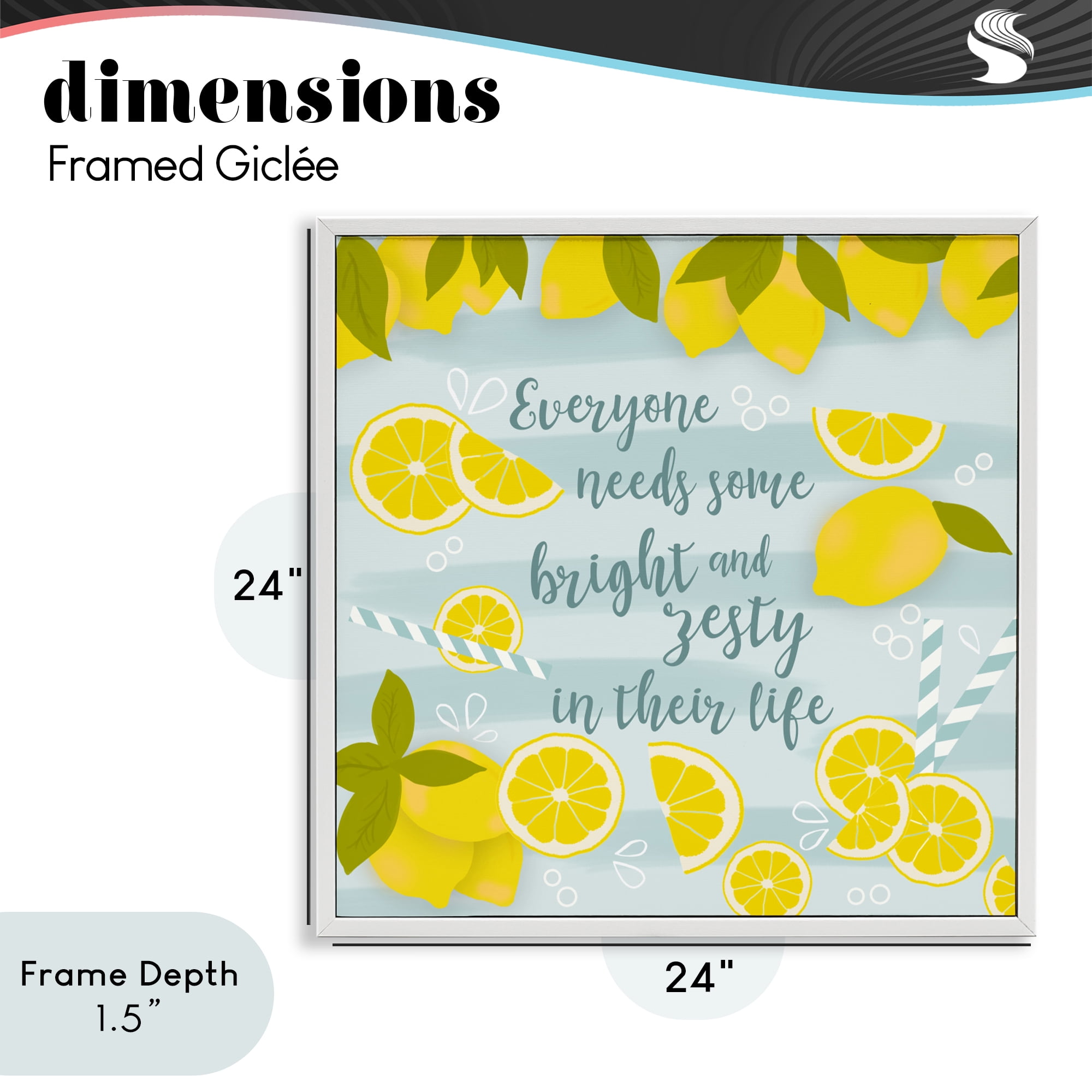 Stupell Industries Everyone Needs Bright & Zesty White Framed Giclee Art, design by Anna Quach