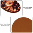 thumbnail image 5 of Pixel Dog Microfiber Leather Round Coasters (6PCS) - 11x11 cm/4.3x4.3 in - Set of 6 Drink Coasters for Home and Office Use, 5 of 6