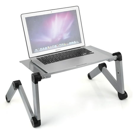 Mgaxyff Folding Laptop Desk Adjustable Computer Table Stand Tray