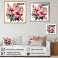 thumbnail image 4 of Designart "Elegance of Pink Tropical Hibiscus II" Floral Framed Wall Art Decor - Traditional Pink Hibiscus Entryway Framed Wall Art, 4 of 6