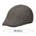 thumbnail image 6 of Eoperou Men Beret Plaid Peaked Dome Short Brim Sweat Absorption Vintage Windproof Sun Protection Painter Hat Streetwear, 6 of 8