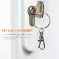 thumbnail image 3 of 60 Pieces Key Ring Clip Hooks Twist Locks Lanyard Snap Hooks with Split Key Rings (Silver), 3 of 5