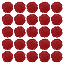 Uxcell Wax Seal Stickers, 50 Pcs Embossed Self Adhesive For You Sticker, Red