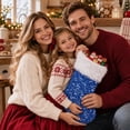 thumbnail image 3 of PryvnHome Christmas Stocking Sequin Stocking with Faux Fur Trim and Hanging Loop for Tree Decoration Candy Bag, 3 of 6