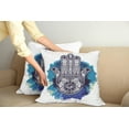 thumbnail image 2 of Ambesonne Hamsa Throw Pillow Cover 2 Pack, Rich Ornaments, 18", Blue Indigo White, 2 of 5