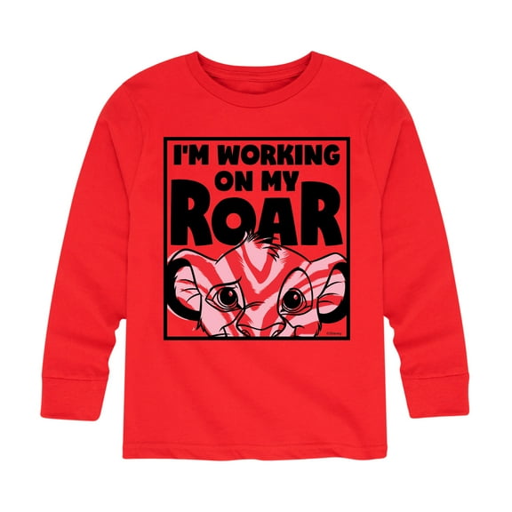 The Lion King - I'm Working on my Roar - Simba - Toddler & Youth Long Sleeve Graphic T-Shirt