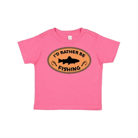 

Inktastic I d Rather Be Fishing Gift Toddler Boy or Toddler Girl T-Shirt