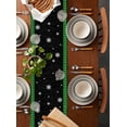 thumbnail image 5 of Table Runners 48 Inches Long Dress Scarves, Christmas Cat Snowman Farmhouse Kitchen/Dining Table Runner, Short Coffee Tablerunners, Green Buffalo Plaid Winter Snowflake 13x48 Inch, 5 of 7