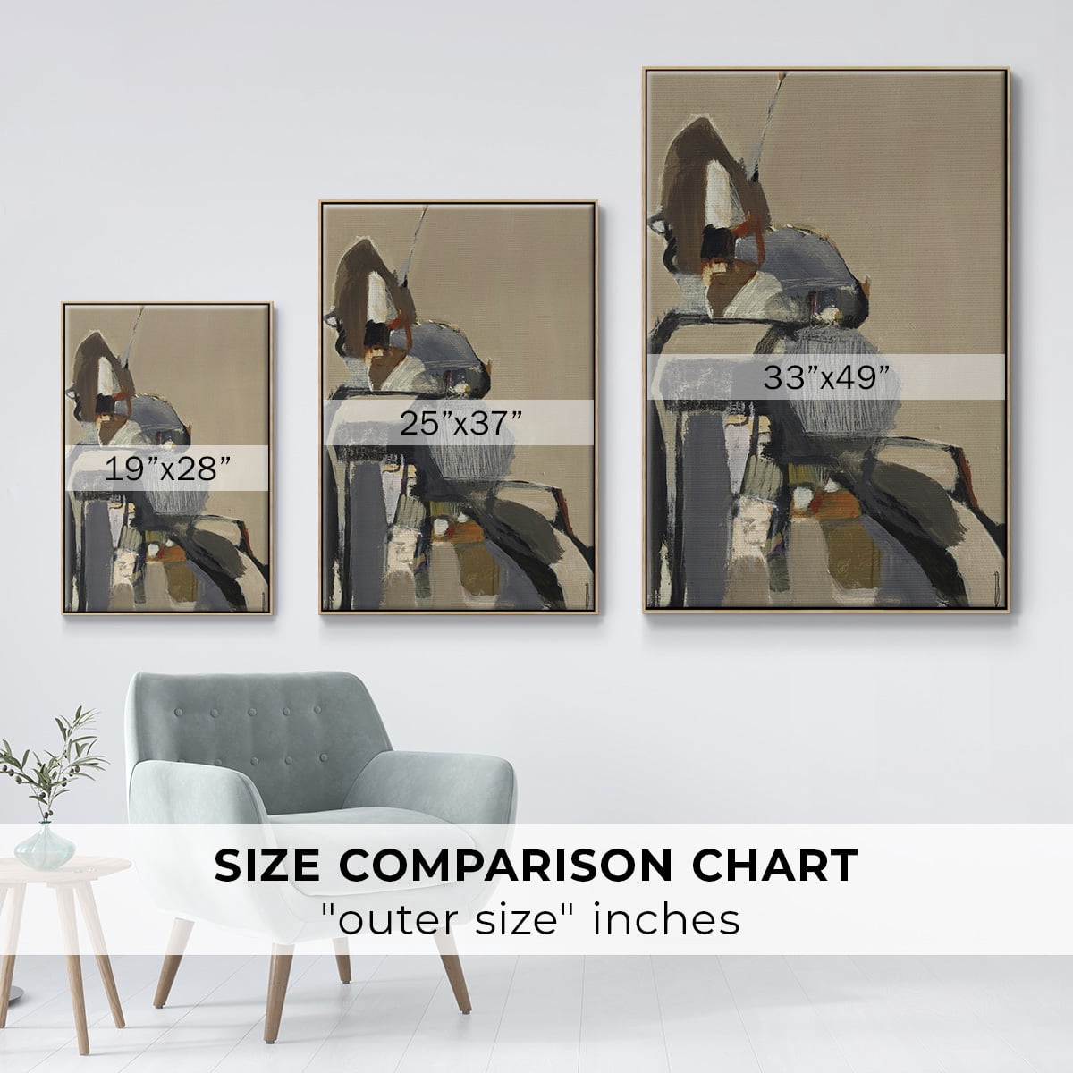 Landslide Framed Premium Gallery Wrapped Canvas - Ready to Hang - 27 x 41 - Natural Wood Floating Frame
