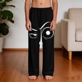 thumbnail image 5 of SGFCWSX Boys Lounge Pants Elastic Waist Graphic Loose Fit Soft Casual Pants for Teens Black Size 13 Years, 5 of 9