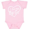 thumbnail image 3 of Inktastic I Love My Big Sis in White Chalk Heart Boys or Girls Baby Bodysuit, 3 of 5