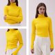thumbnail image 5 of Jersey v28 para mujer, elástico, cuello alto, corte ajustado, amarillo, 5 of 5