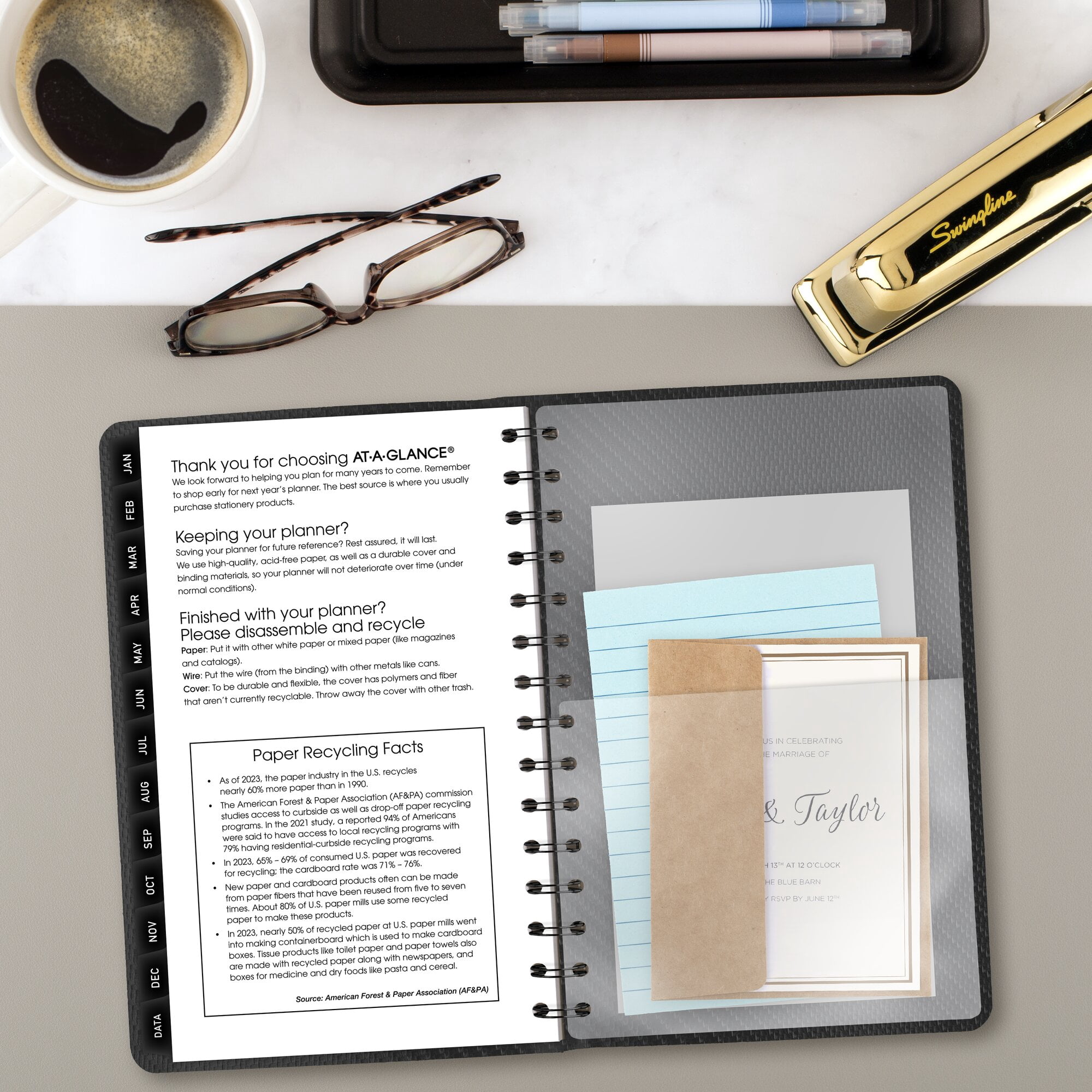 AT-A-GLANCE Contemporary 2027 Weekly Monthly Planner Charcoal Small 5 x 8 -