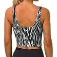thumbnail image 4 of Picia Zebra Sports Bra for Women,Padded Strappy Sports Bras Medium Support Yoga Bra with Removable Cups,Running Yoga Bra-Medium, 4 of 9