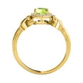 thumbnail image 2 of AoneJewelry Oval Shape Peridot and Diamond Ring In 10K Solid Rose, White & Yellow Gold, 2 of 5