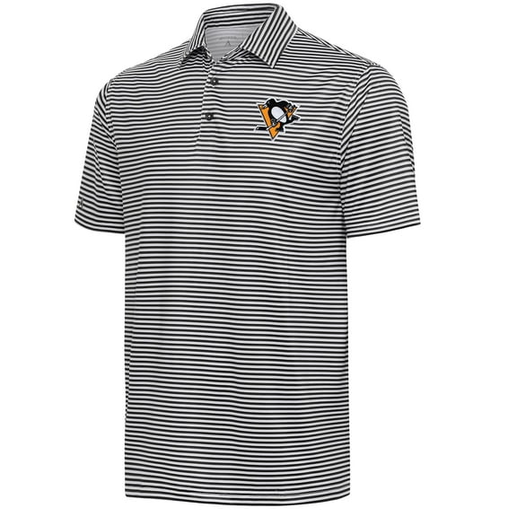 Men's Antigua  Black Pittsburgh Penguins Skills Polo