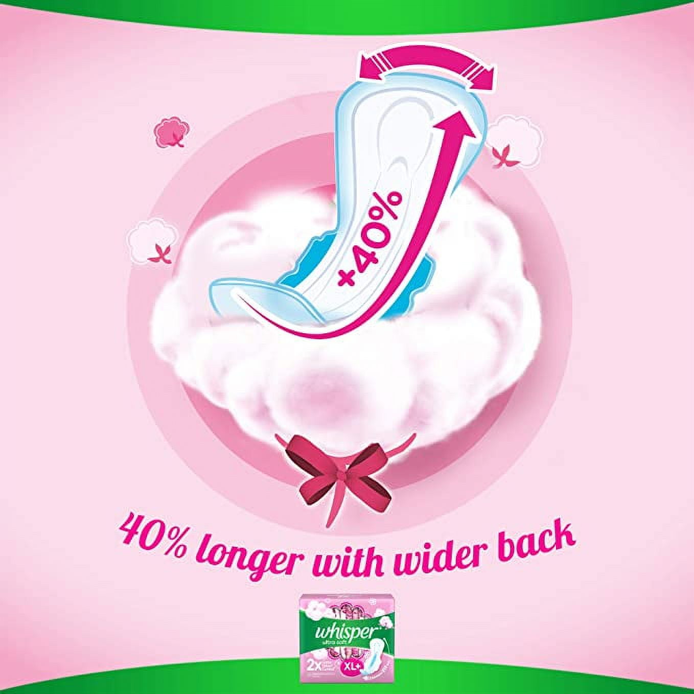 Buy WHISPER ULTRA SOFT SANITARY PADS - 15 PIECES (XL) Online & Get Upto 60%  OFF at PharmEasy