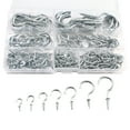 thumbnail image 1 of 150 Pcs Crochets à Vis en Zinc pour Suspendre Design Simple Forme de Point d'Interrogation Usage Intérieur Extérieur, 1 of 9