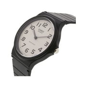 Casio Mens Classic Resin Analog Watch, White Dial