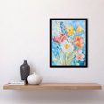 thumbnail image 4 of Artery8 Floral Bouquet Watercolour Blue Classic Spring For Living Room Art Print Framed Poster Wall Decor 12x16 inch, 4 of 5