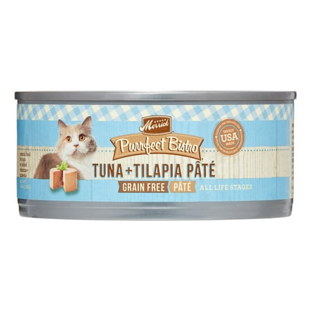 (24) Merrick Purrfect Bistro Tuna and Tilapia Pate Grain Free Wet Cat Food, 5.5 (Best Food For Tilapia)