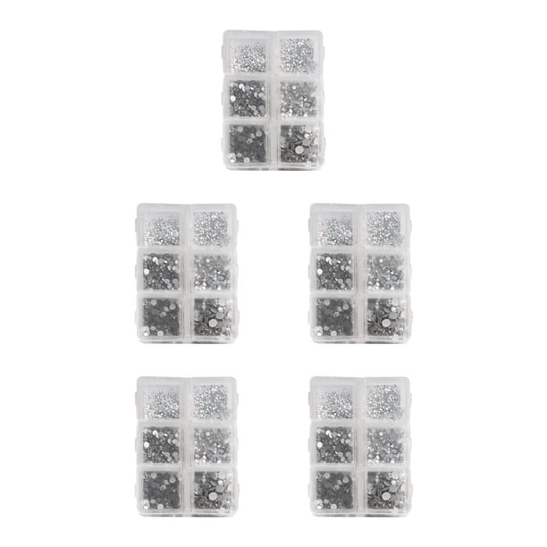 Qarigey 1 bolsa de cristal de fondo plano brillante personalizado diamantes de imitación para uñas DIY artesanía diferentes estilos dulce 320 Blanco 5piezas
