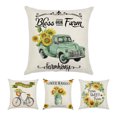thumbnail image 2 of Cheer US 4Pcs/Set Farmhouse Decoration Throw Pillow Cover,Yellow Sunflower Pillow Covers 18x18 Inch, Pillowcase Summer Outdoor Cushion Covers for Bed, Living Room, Couch, 2 of 7