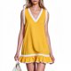 thumbnail image 3 of TaTaai Women's Lightweight Slip Mini Dress Solid Color Round Neck Sleeveless Casual Stretchy Polyester Blend Summer Dress Gift, 3 of 5