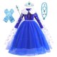 thumbnail image 1 of Disney Frozen Elsa niña princesa vestido Cosplay disfraz cumpleaños carnaval fiesta Snow Queen manga larga ropa de invierno niños Outfit5-6T (etiqueta 130) Gao Jinjia LED, 1 of 2