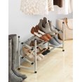 thumbnail image 3 of Whitmor 2-Tier Adjustable Shoe Rack, Metal, Silver, and Black, 3 of 9