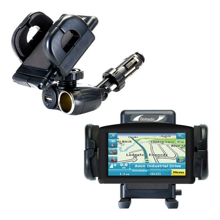 Dual USB / 12V Charger Car Cigarette Lighter Mount and Holder for the Maylong FD-430 GPS For Dummies