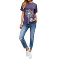 thumbnail image 5 of TWZH Women Dandelion Graphic Printed Crew Neck T-Shirt Casual Loose Tees Tops, 5 of 6