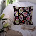 thumbnail image 3 of Carolines Treasures BB5116PW1414 Day of the Dead Black Fabric Decorative Pillow  14Hx14W multicolor, 3 of 4