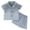 Gray, variant on Odeerbi 6M-13Y Kids Boys Girls Silk Satin Pajama Set Cute Soft Pajamas Toddler Solid Color Short Sleeve Sleep Suit Baby Clothes Blue