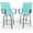 Green, variant on Memoryfield Outdoor Swivel Bar Stools Set of 2, Bar Height Patio Chairs with High Back & Armrests, Textilene Fabric Bar Stools for Patio, Deck, Backyard & Garden, Blue