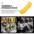 thumbnail image 3 of TABLZONE Dumb Bell Rack Wear Resistant Stand 6Pcs Yellow Plastic For Home Gym, 3 of 8