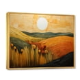thumbnail image 2 of Designart "Geometric Plains Countryside Bold painting" Modern Floater Framed Canvas Print, 2 of 7