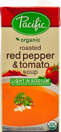 (4 Pack) Pacific Foods Organic Red Pepper and Tomato Soup, 32-Ounces