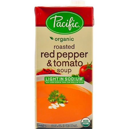 (4 Pack) Pacific Foods Organic Red Pepper and Tomato Soup,