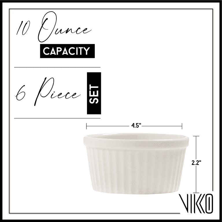 4.5 in. Ceramic White Ramekins Souffle Dishes for Creme Brulee(Set of 12) 4.5 in. Ceramic White Ramekins Souffle Dishes for Creme Brulee(Set of 12)