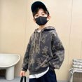 thumbnail image 6 of KYAIGUO Toddle Kids Boys Fall Winter Pullover Sweatshirt 4-14 Years Printed Casual Hooded Sweater Long Sleeve Cotton Padded Sweatsuit, 6 of 9