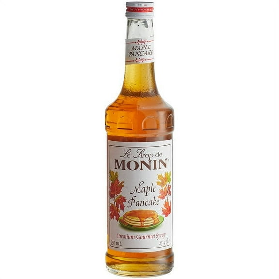 Monin - Maple Pancake Syrup, Sweet Maple Flavor, Great for Lattes, Iced Coffees, and Shakes, Gluten-Free, Vegan, Non-GMO, Glass Bottle 750 ml