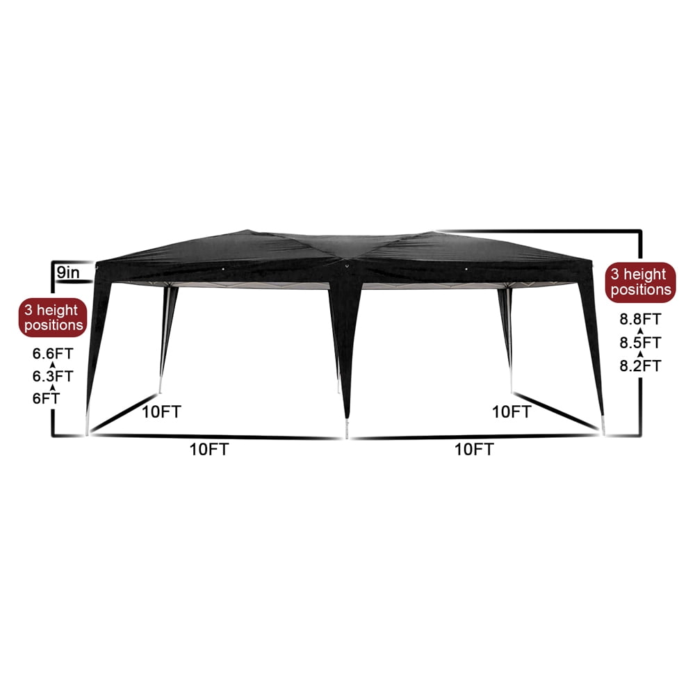 10x 20 Ft Portable Pop Up Gazebo, Beach Canopy Party Tent with 6 Sidewalls, Heavy Duty Tent for Camping 10x 20 Ft Portable Pop Up Gazebo, Beach Canopy Party Tent with 6 Sidewalls, Heavy Duty Tent for Camping
