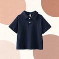 thumbnail image 3 of Posijego Toddler Boys Girls Uniform Tops Cotton Short Sleeve School Uniform Collared Shirts Teen Boys Collared Tops 2-14 Years, 3 of 6